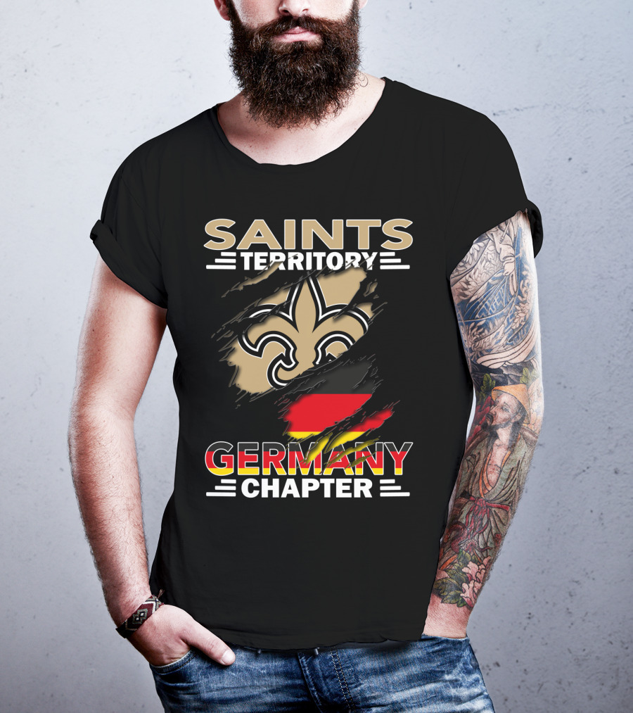 Saints Territory Germany Chapter Flag Fleur-DE-Lis T-Shirt