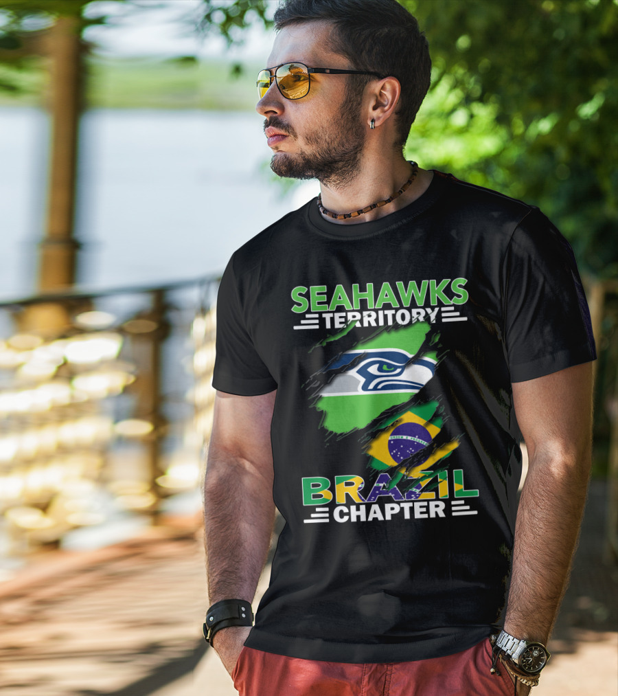 Seahawks Territory Brazil Chapter Flag T-Shirt