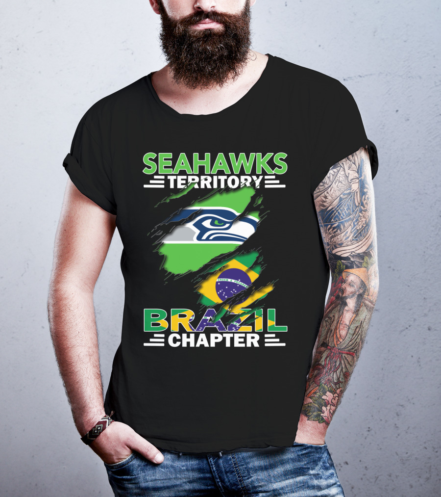 Seahawks Territory Brazil Chapter Flag T-Shirt