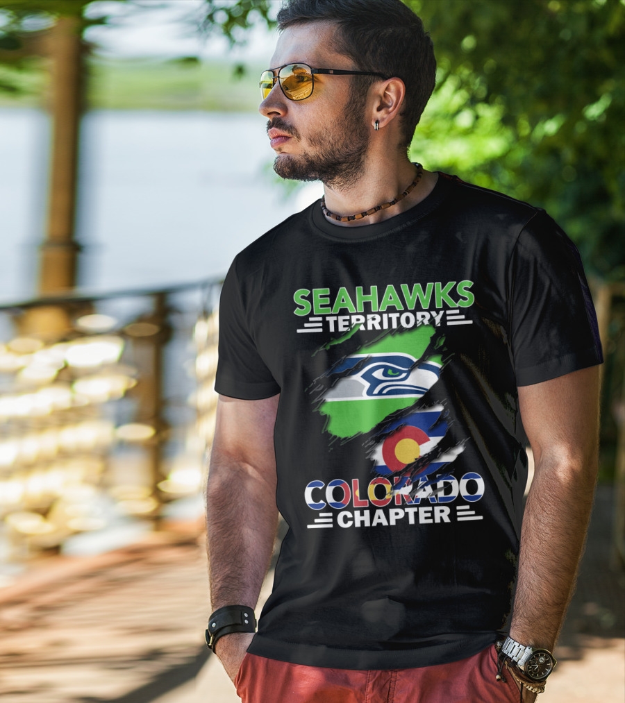 Seahawks Territory Colorado Chapter Flag T-Shirt