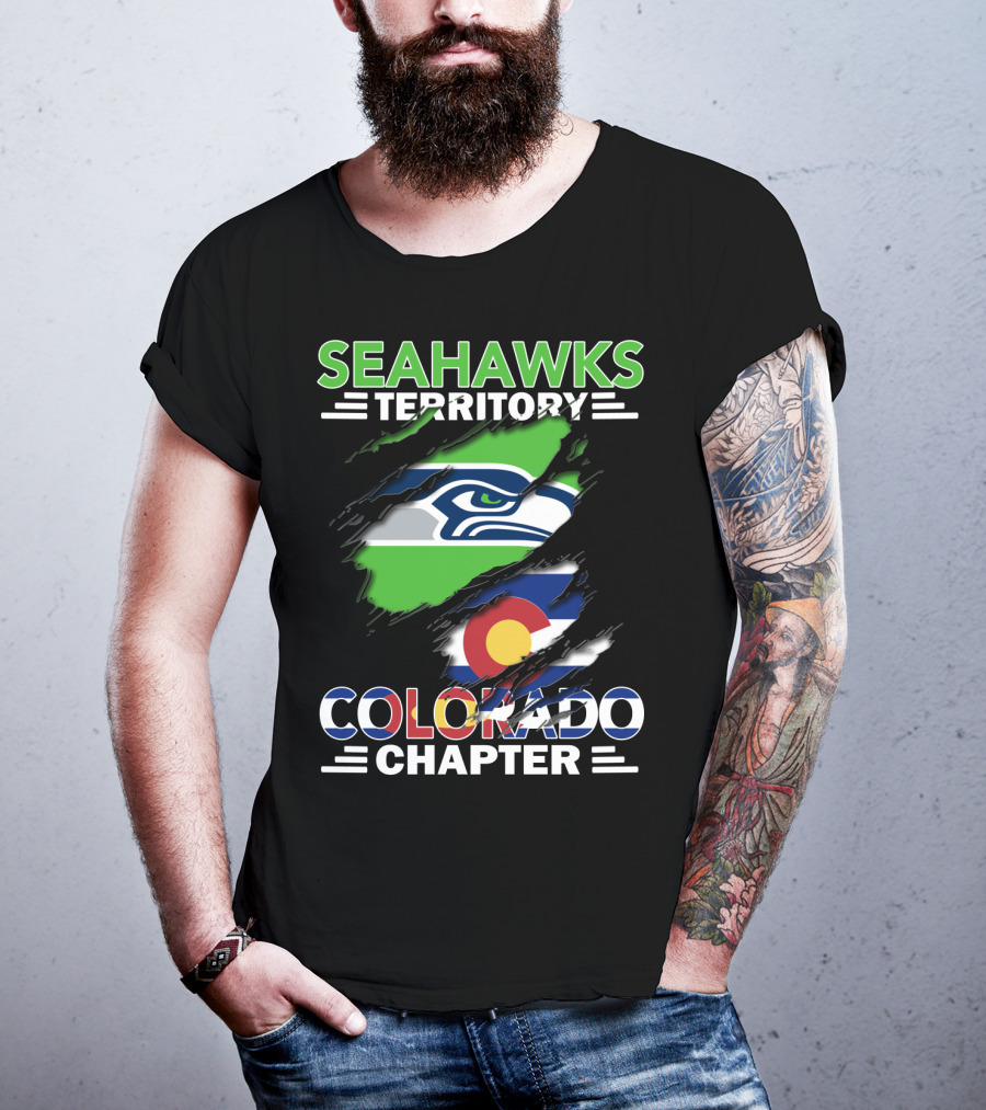 Seahawks Territory Colorado Chapter Flag T-Shirt