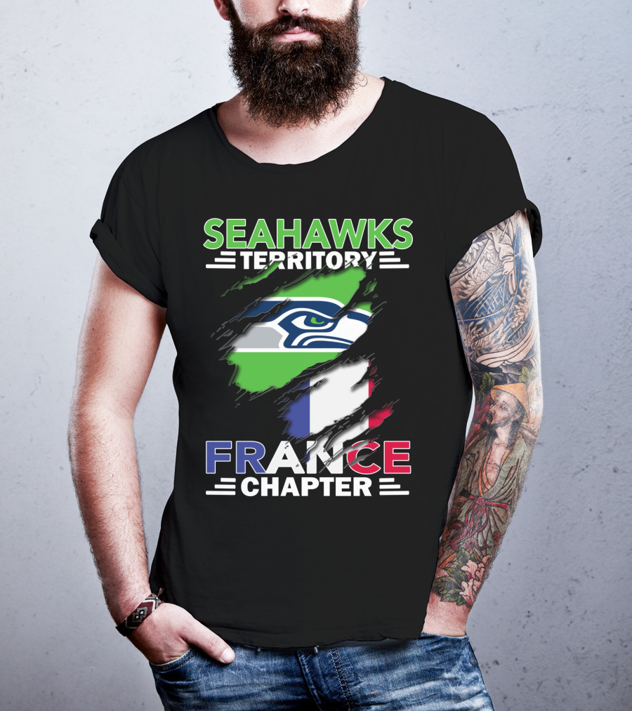 Seahawks Territory France Chapter Flag T-Shirt