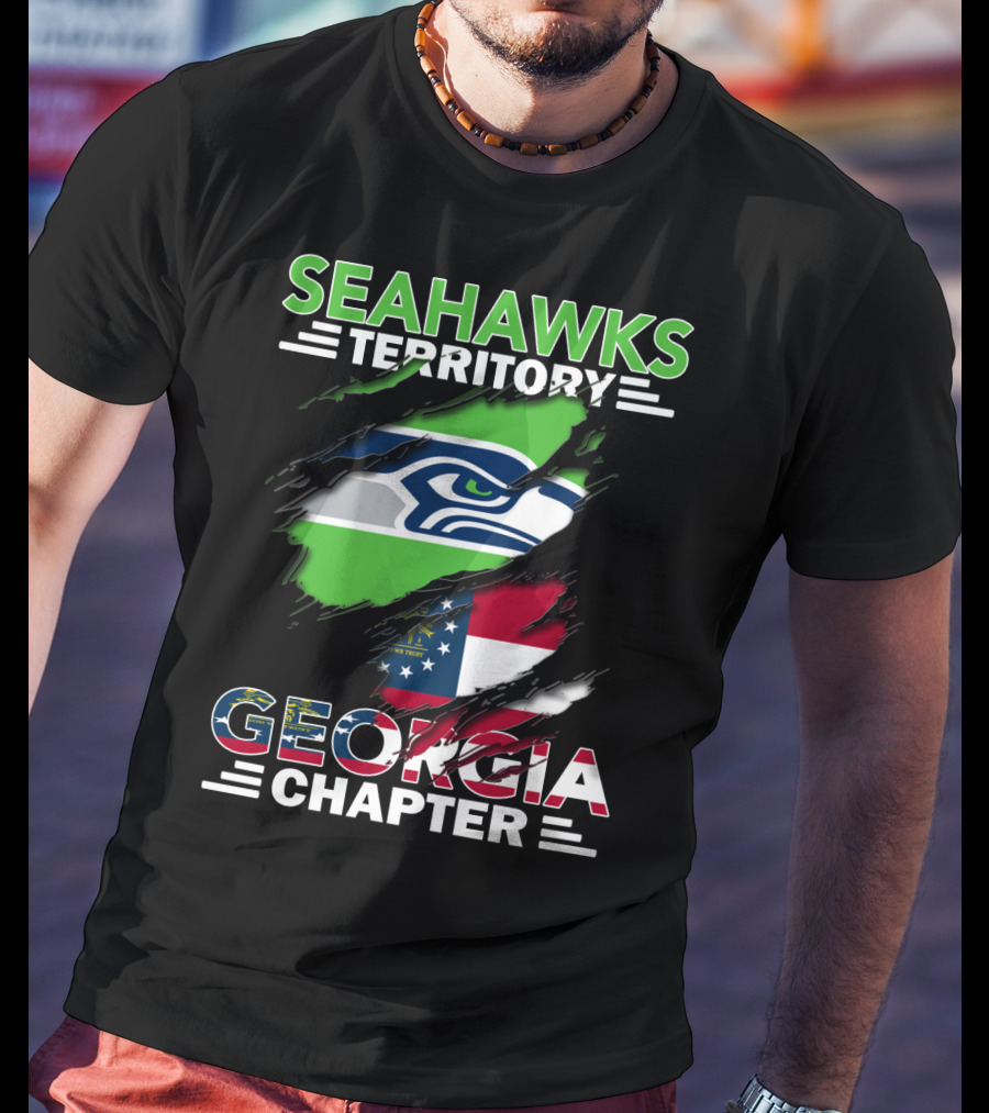 Seahawks Territory Georgia Chapter Flag T-Shirt