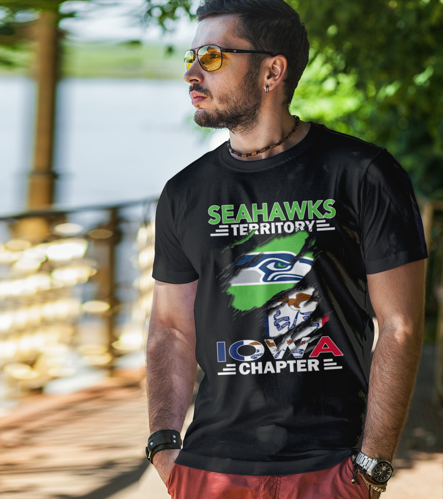 Seahawks Territory Iowa Chapter Flag T-Shirt