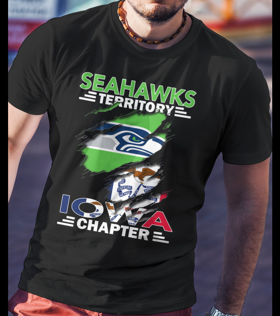 Seahawks Territory Iowa Chapter Flag T-Shirt