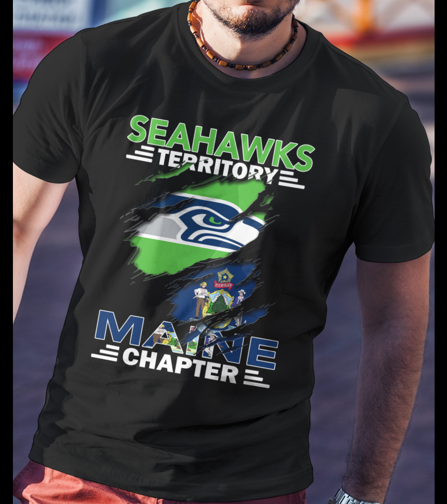 Seahawks Territory Maine Chapter Seattle Football Fan Club T-Shirt
