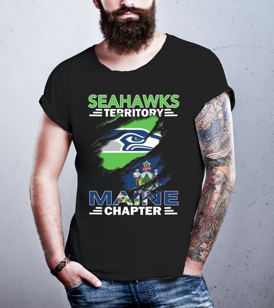 Seahawks Territory Maine Chapter Seattle Football Fan Club T-Shirt