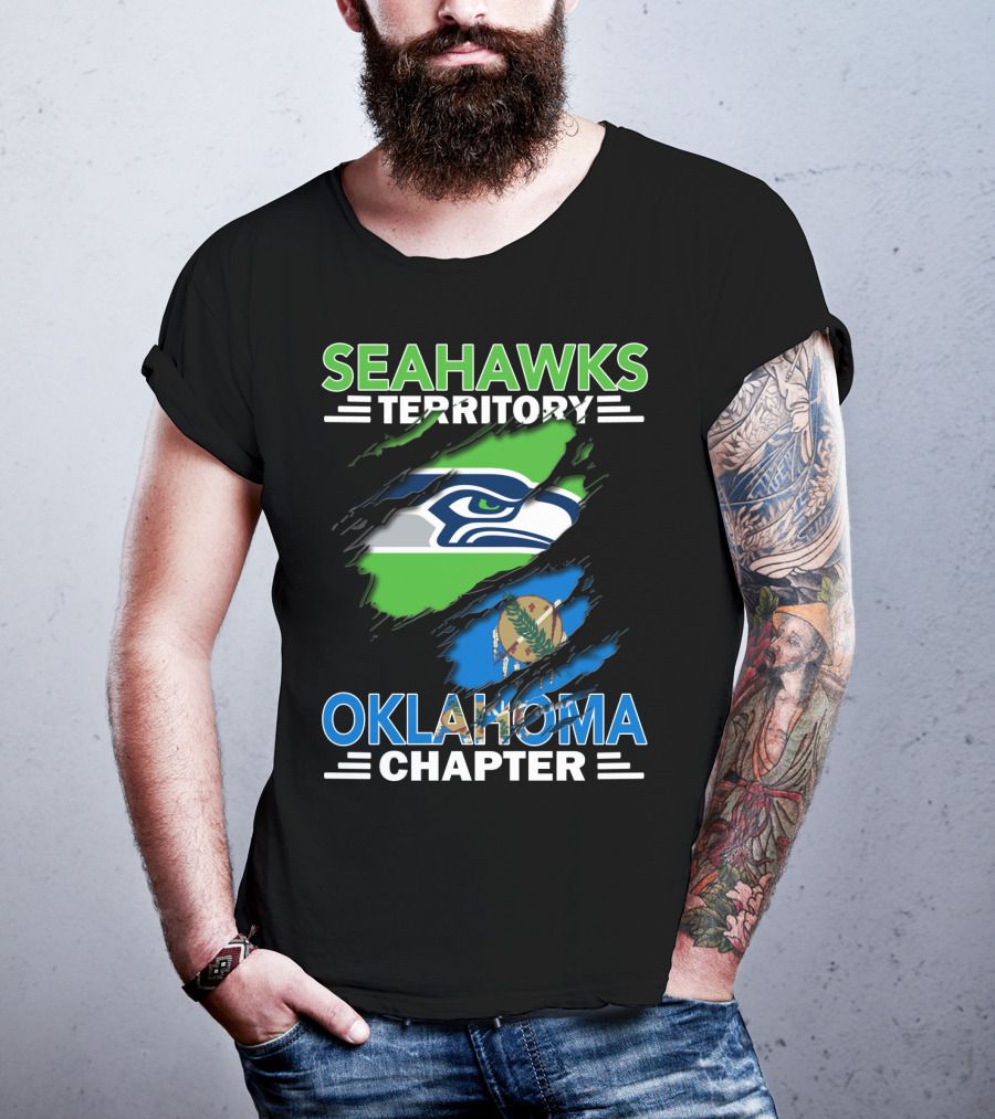 Seahawks Territory Oklahoma Chapter NFL Football Fan Group T-Shirt