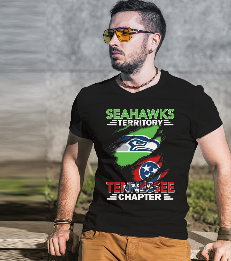 Seahawks Territory Tennessee Chapter Hidden Logos Banner T-Shirt