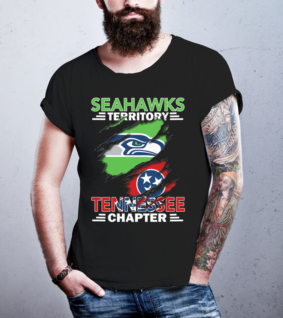 Seahawks Territory Tennessee Chapter Hidden Logos Banner T-Shirt