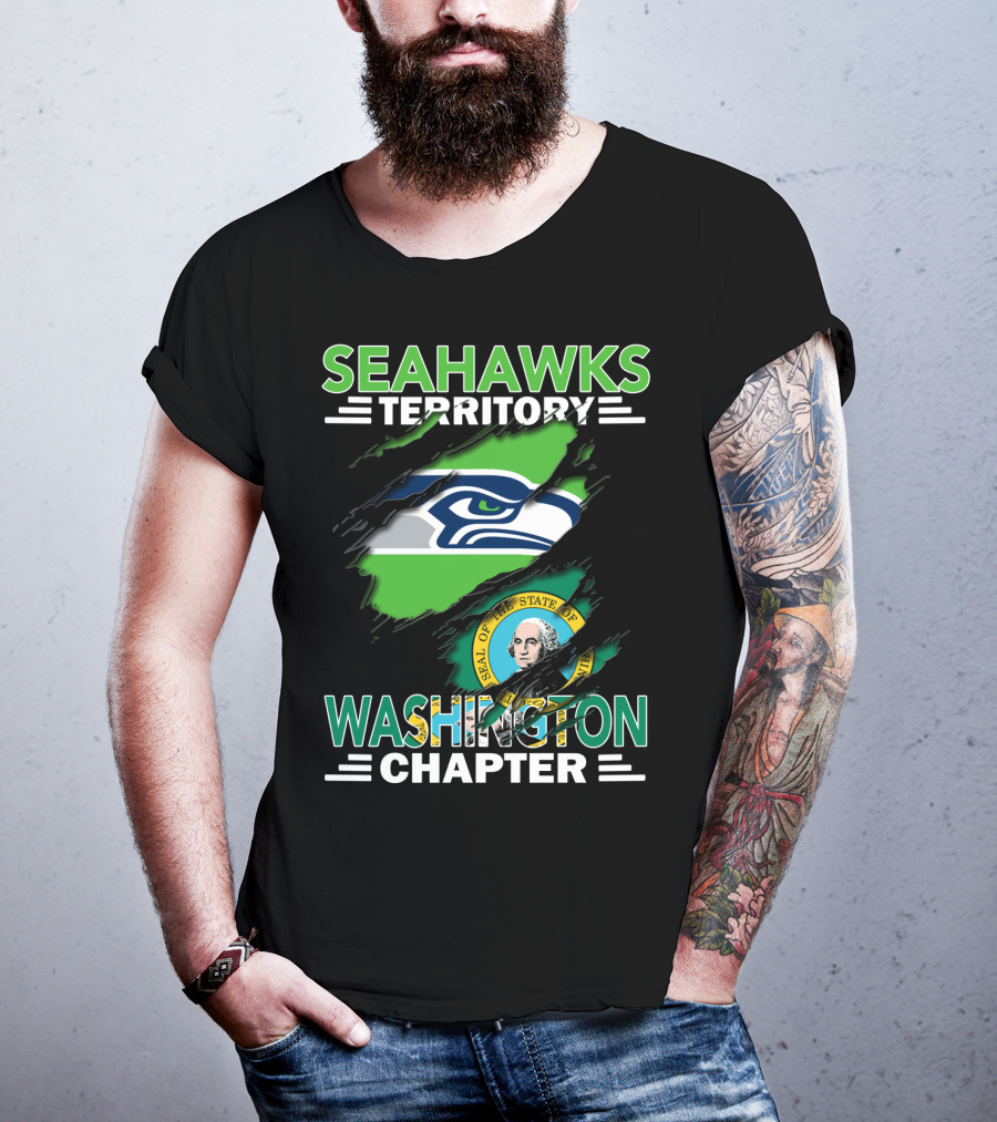 Seahawks Territory Washington Chapter Seal State T-Shirt
