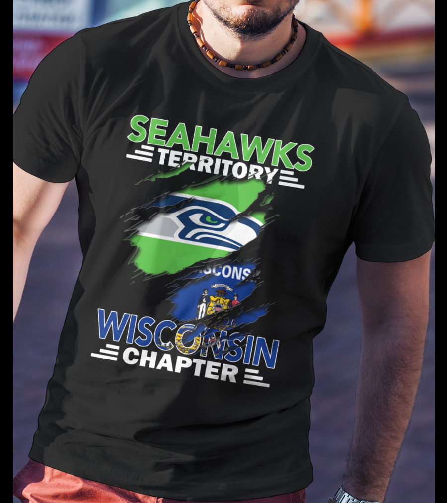 Seahawks Territory Wisconsin Chapter American Football Fan Base T-Shirt