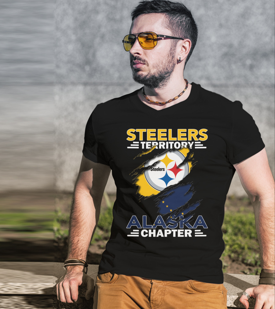 Steelers Territory Alaska Chapter Stars And Flag T-Shirt