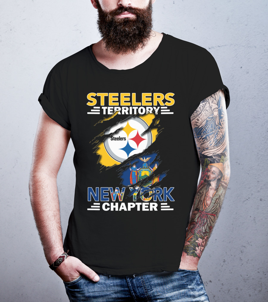 Steelers Territory New York Chapter Flag T-Shirt