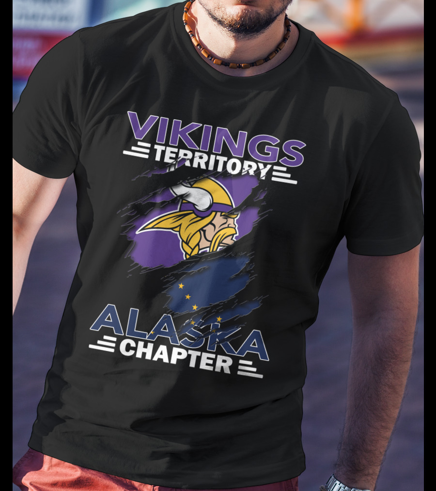 Minnesota Vikings Fan Club Alaska Chapter Flag T-Shirt