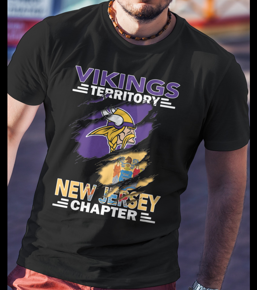 Vikings Territory New Jersey Chapter Nordic Pride State Integration T-Shirt