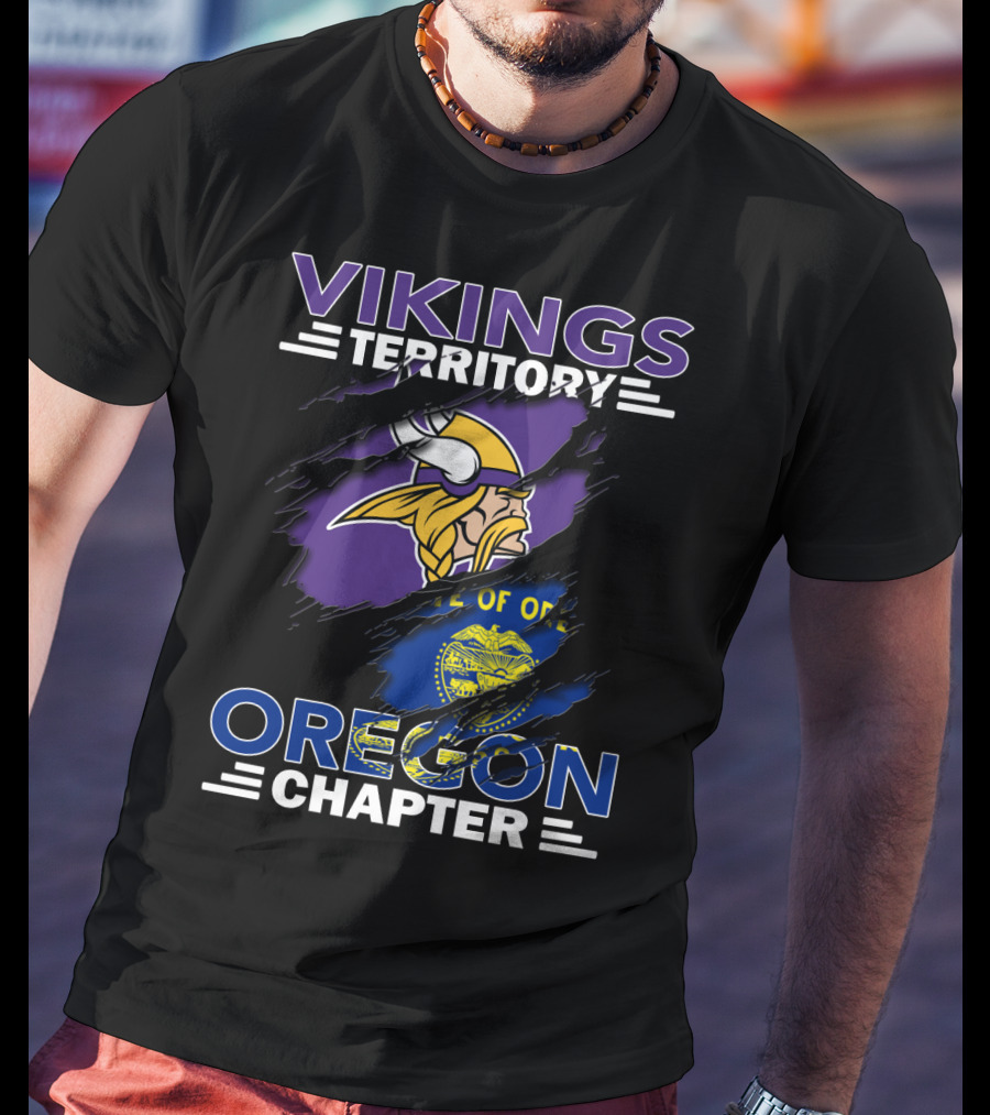 Vikings Territory Oregon Chapter State Pride Fusion T-Shirt