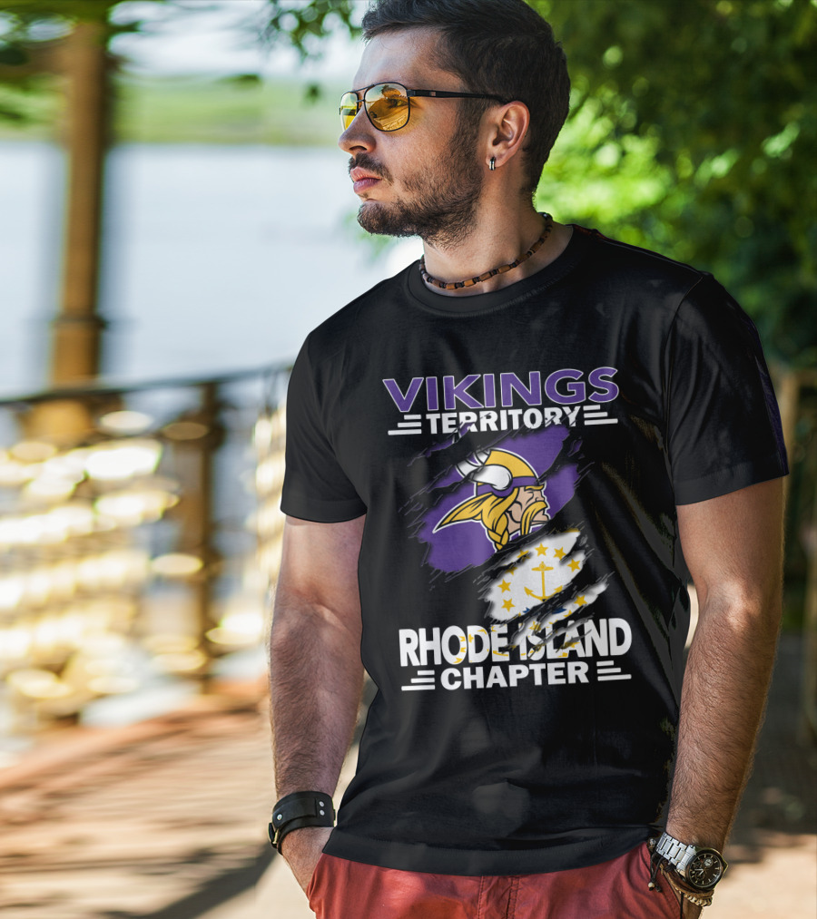 Vikings Territory Rhode Island Chapter Minnesota Football Fan Club T-Shirt