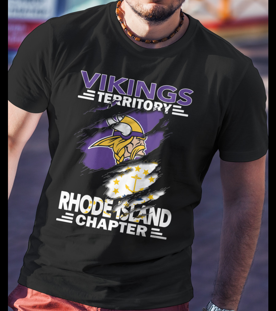 Vikings Territory Rhode Island Chapter Minnesota Football Fan Club T-Shirt