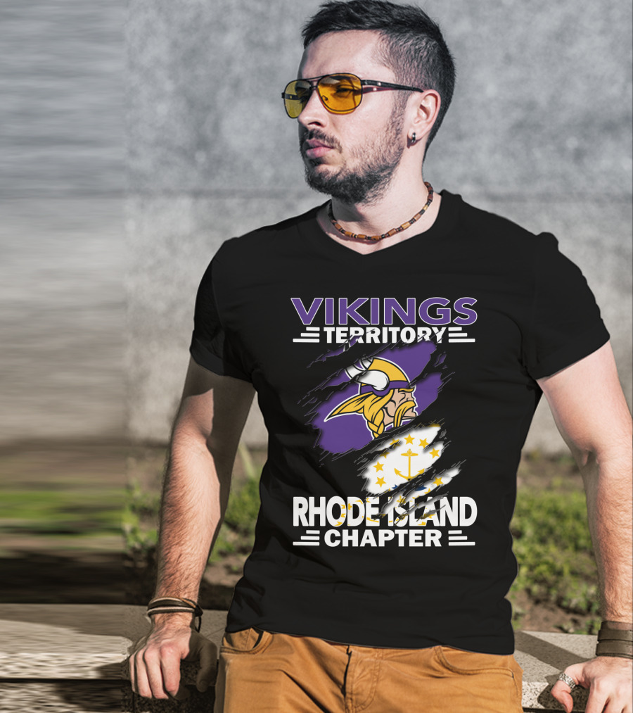 Vikings Territory Rhode Island Chapter Minnesota Football Fan Club T-Shirt