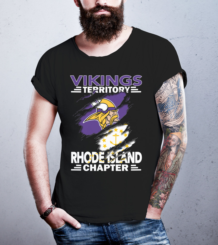 Vikings Territory Rhode Island Chapter Minnesota Football Fan Club T-Shirt