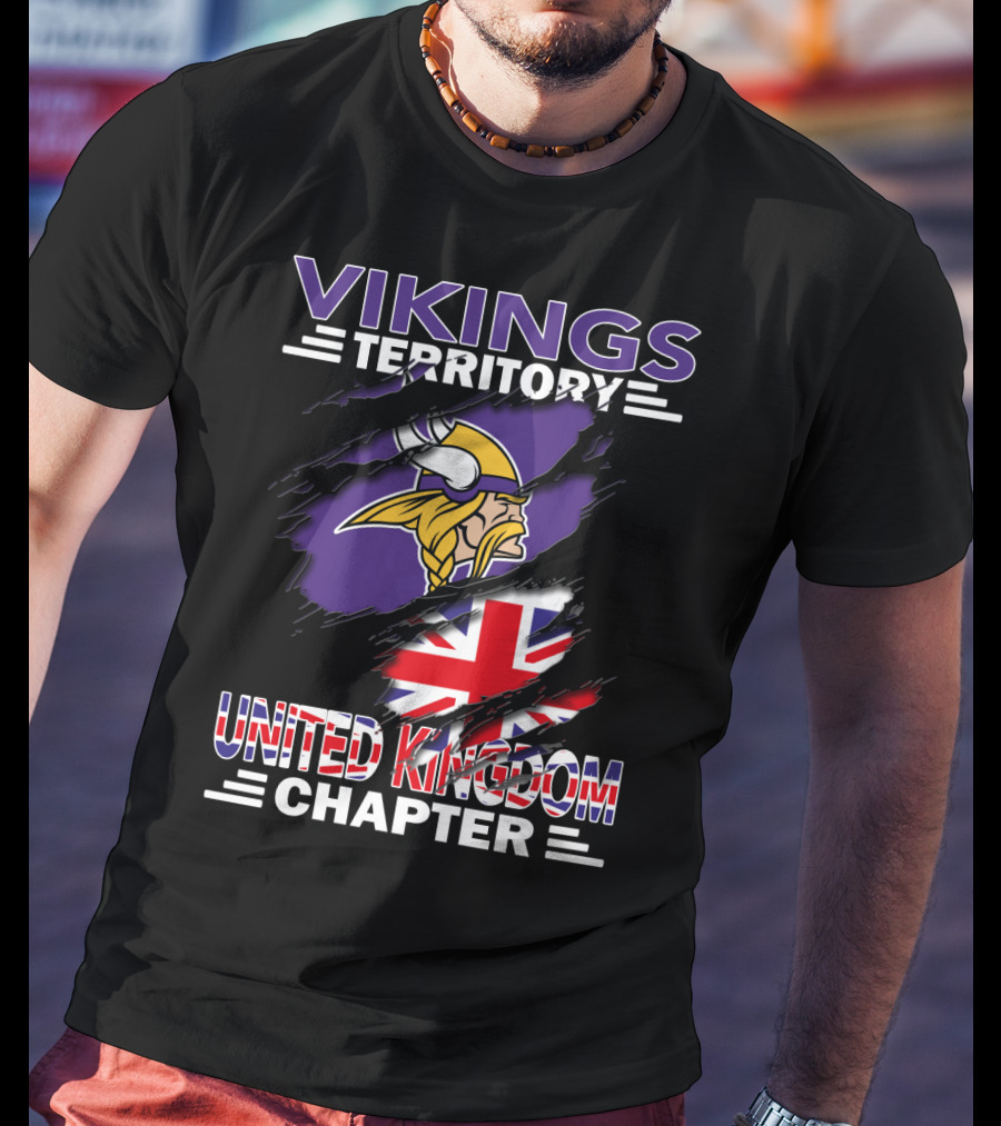 Vikings Territory United Kingdom Chapter Union Jack T-Shirt