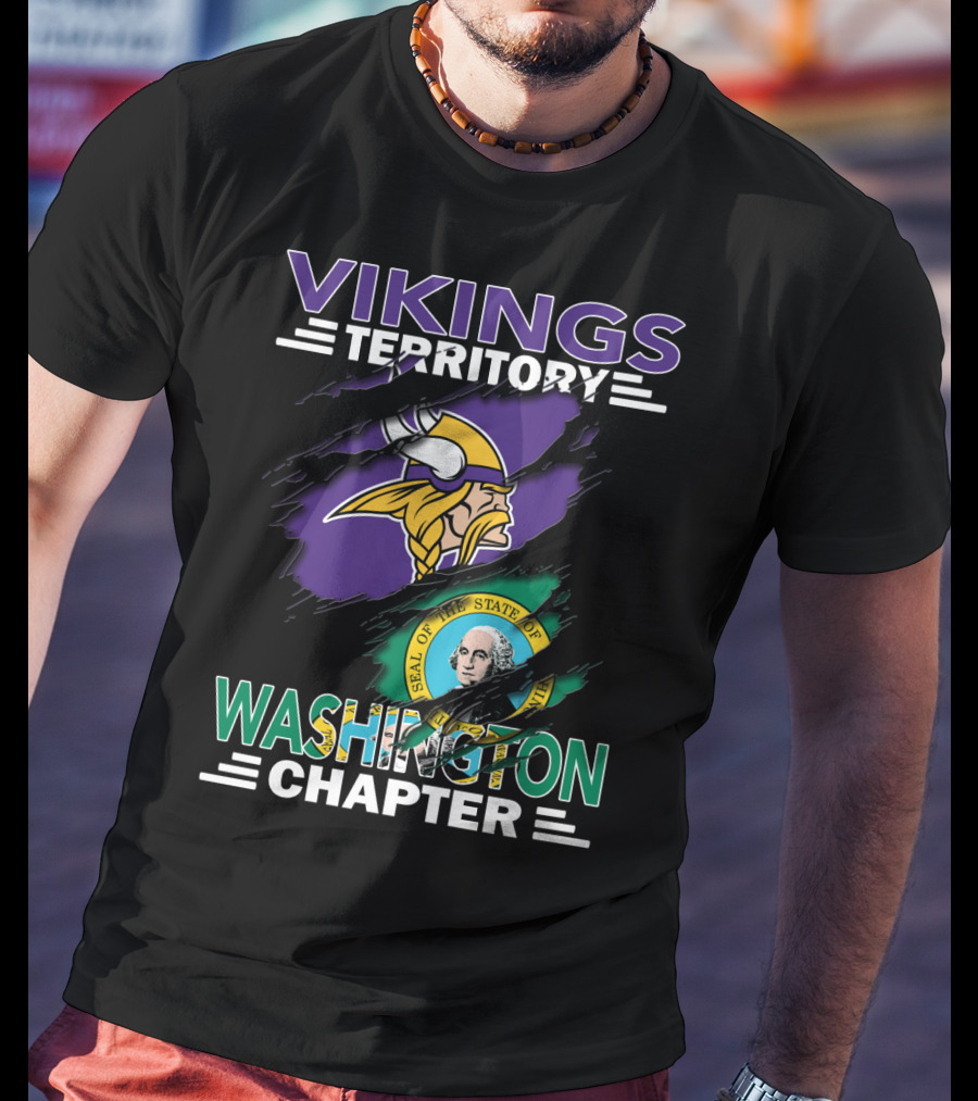 Vikings Territory Washington Chapter Seal Of The State Of Washington Viking T-Shirt