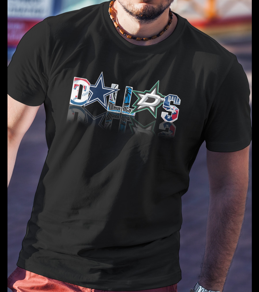 Dallas Cowboys Rangers Mavericks Stars Texas Sports Icons T-Shirt