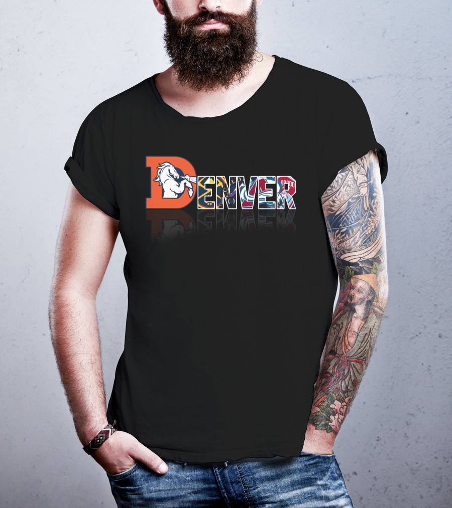 Denver Broncos Nuggets Avalanche Rapids City T-Shirt