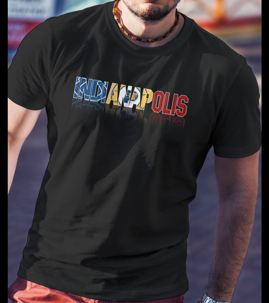 Indianapolis City Sports Teams Colts Pacers Colors And Reflection T-Shirt
