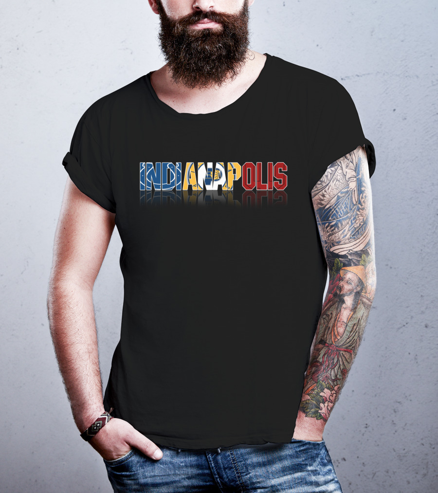 Indianapolis City Sports Teams Colts Pacers Colors And Reflection T-Shirt
