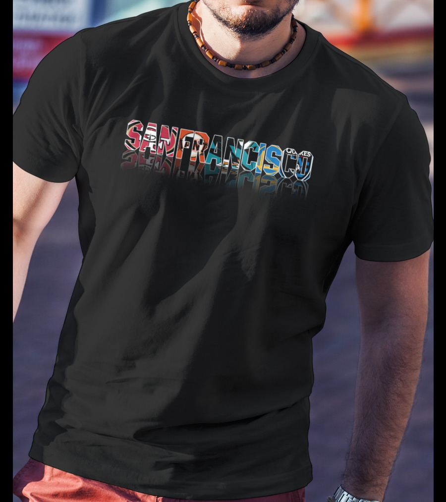 San Francisco 49ers Giants Warriors Sharks Skyline T-Shirt