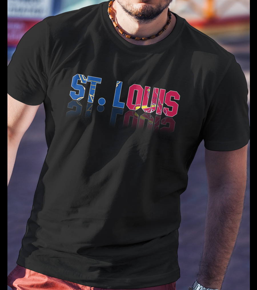 St. Louis Blues Cardinals NHL MLB Reflection T-Shirt