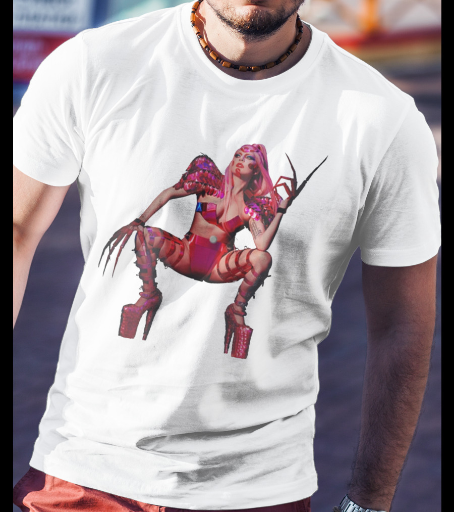 Chromatics Merch Futuristic Pink Costume And High Heels T-Shirt