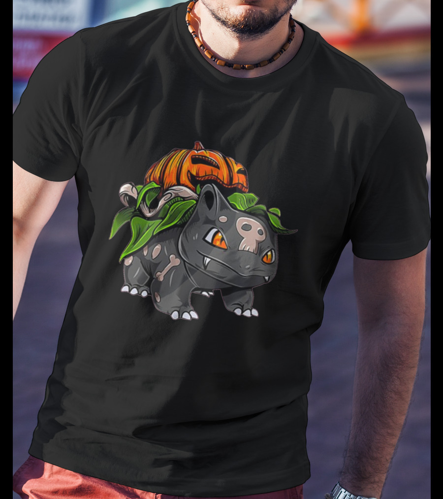 Pokemon Bulbasaur Halloween Pumpkin Fushigidane T-Shirt
