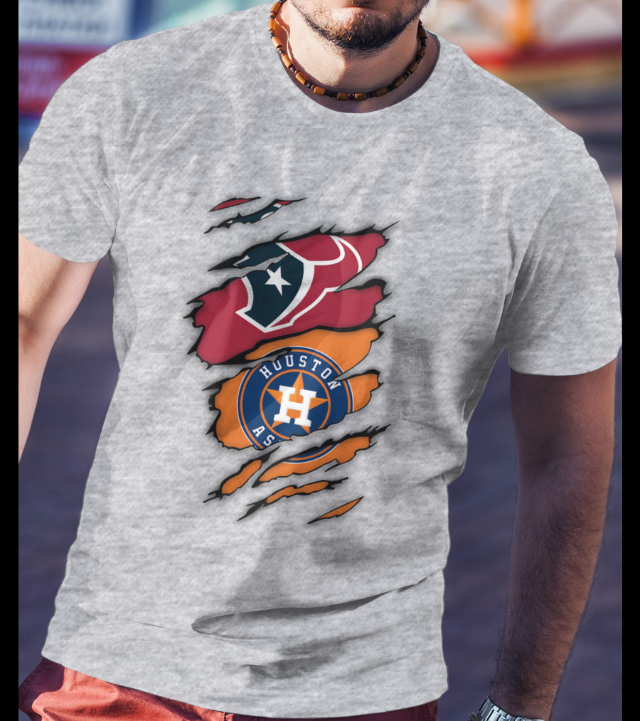 Houston Astros Houston Texans Logo Combination T-Shirt