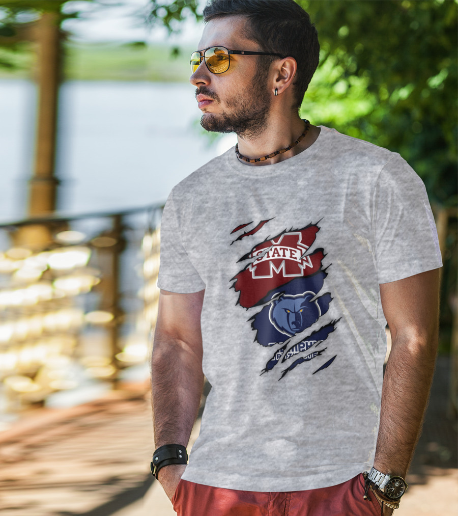 Memphis Grizzlies Mississippi State Bulldogs Rip T-Shirt