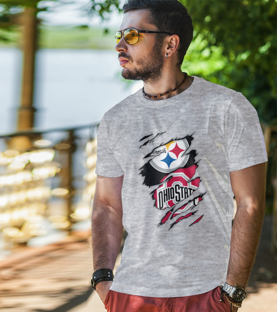 Ohio State Buckeyes Steelers Rip T-Shirt