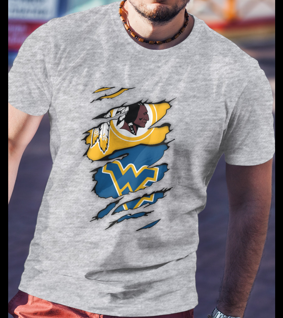 Washington Redskins Wv Mountaineers Collaboration T-Shirt