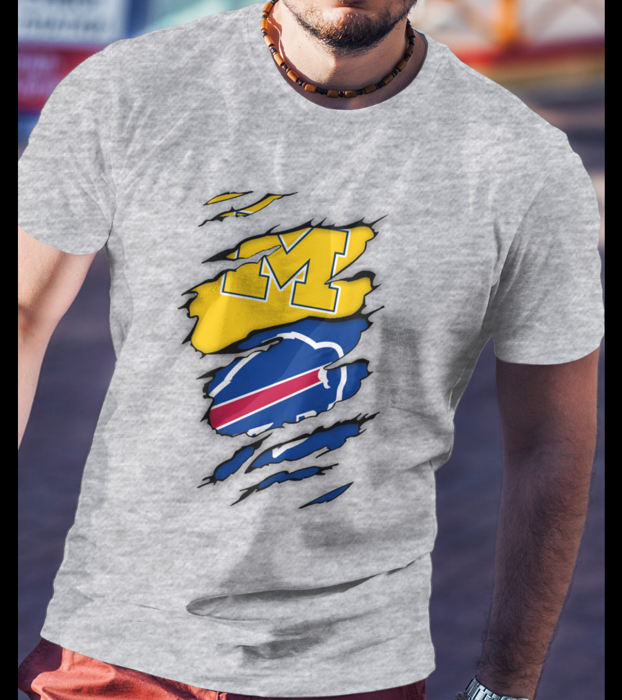 Buffalo Bills University Of Michigan Claw Rips T-Shirt
