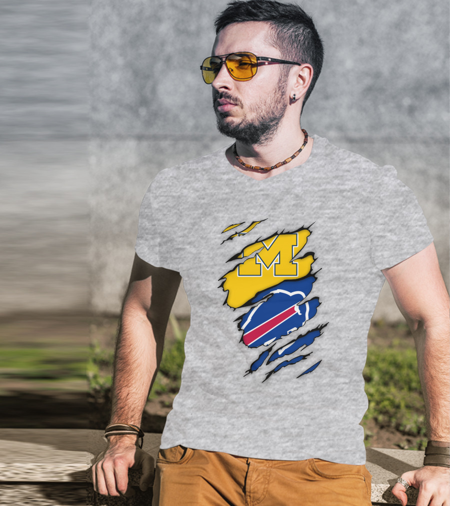 Buffalo Bills University Of Michigan Claw Rips T-Shirt