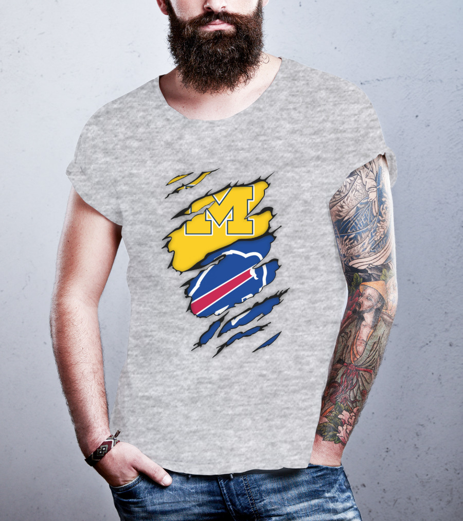 Buffalo Bills University Of Michigan Claw Rips T-Shirt