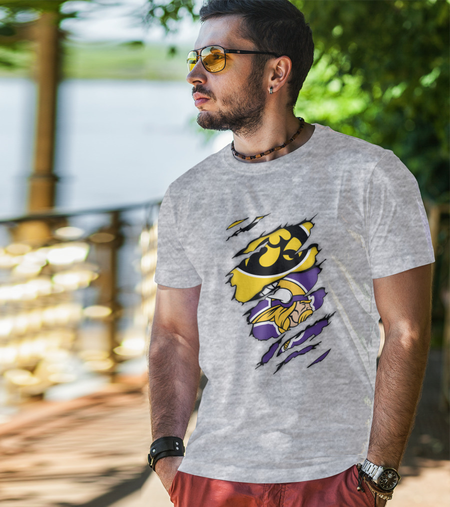 Minnesota Vikings Iowa Hawkeyes Fusion T-Shirt