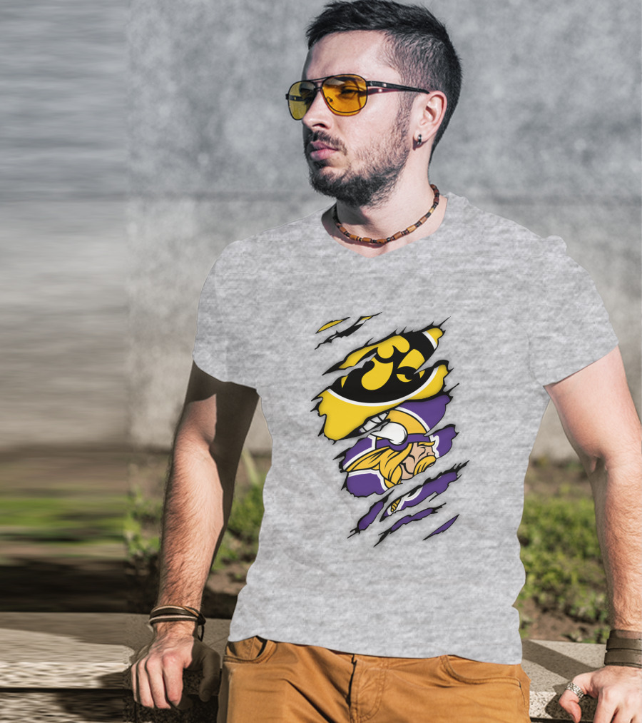 Minnesota Vikings Iowa Hawkeyes Fusion T-Shirt