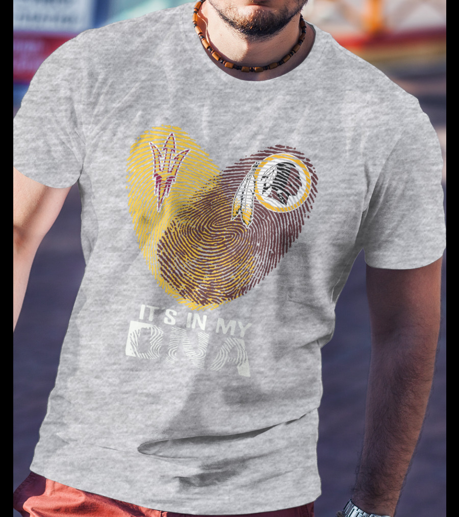 Arizona State Sun Devils It's In My Dna Washington Redskins T-Shirt