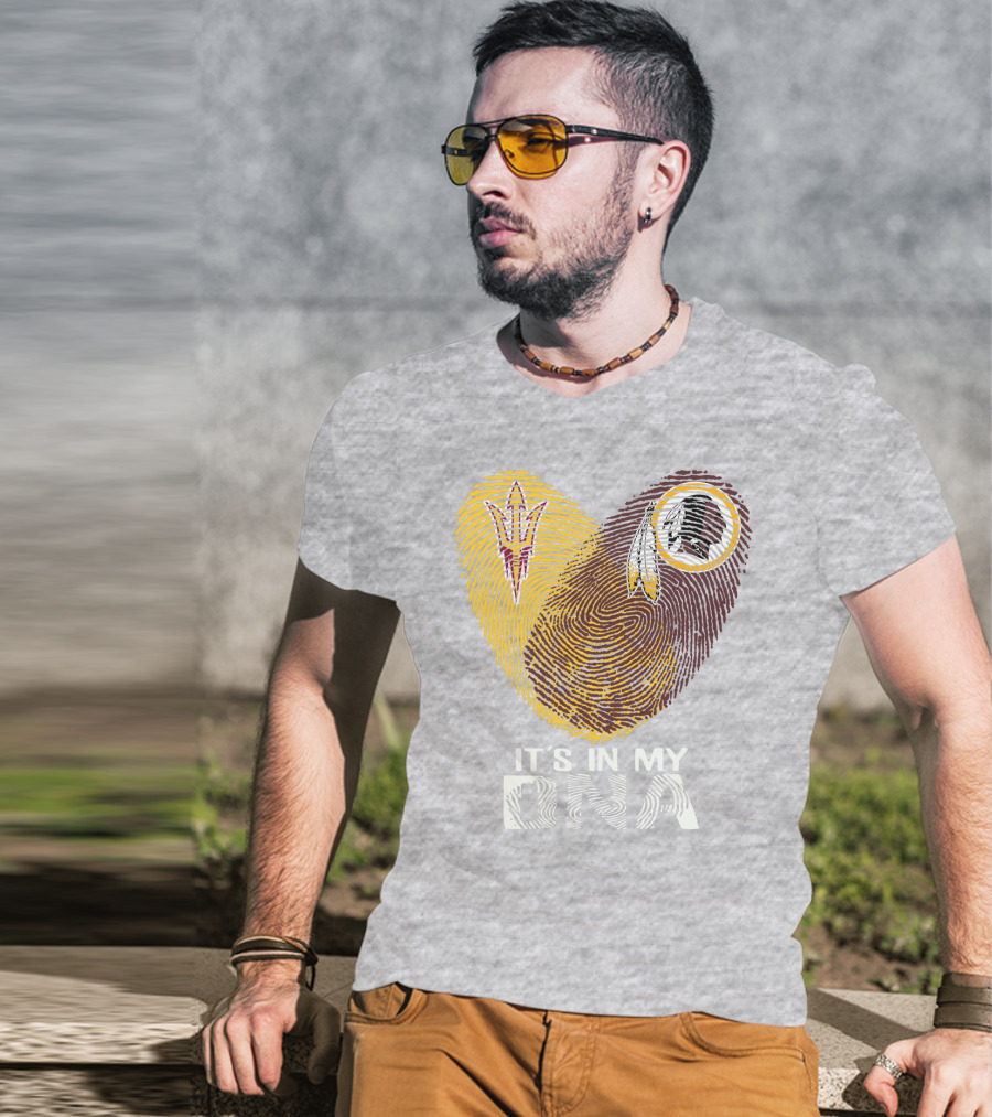Arizona State Sun Devils It's In My Dna Washington Redskins T-Shirt