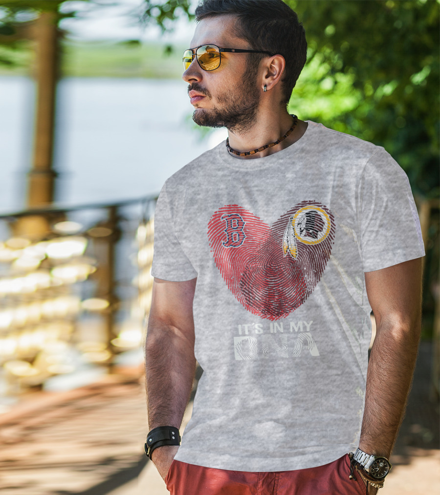 Boston Red Sox Washington Redskins It's In My Dna T-Shirt