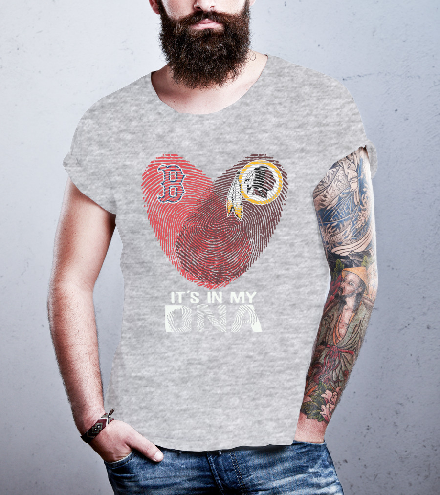 Boston Red Sox Washington Redskins It's In My Dna T-Shirt