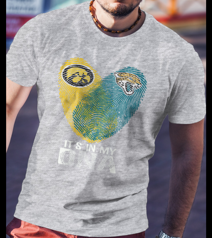 Jacksonville Jaguars Iowa Hawkeyes It's In My Dna T-Shirt