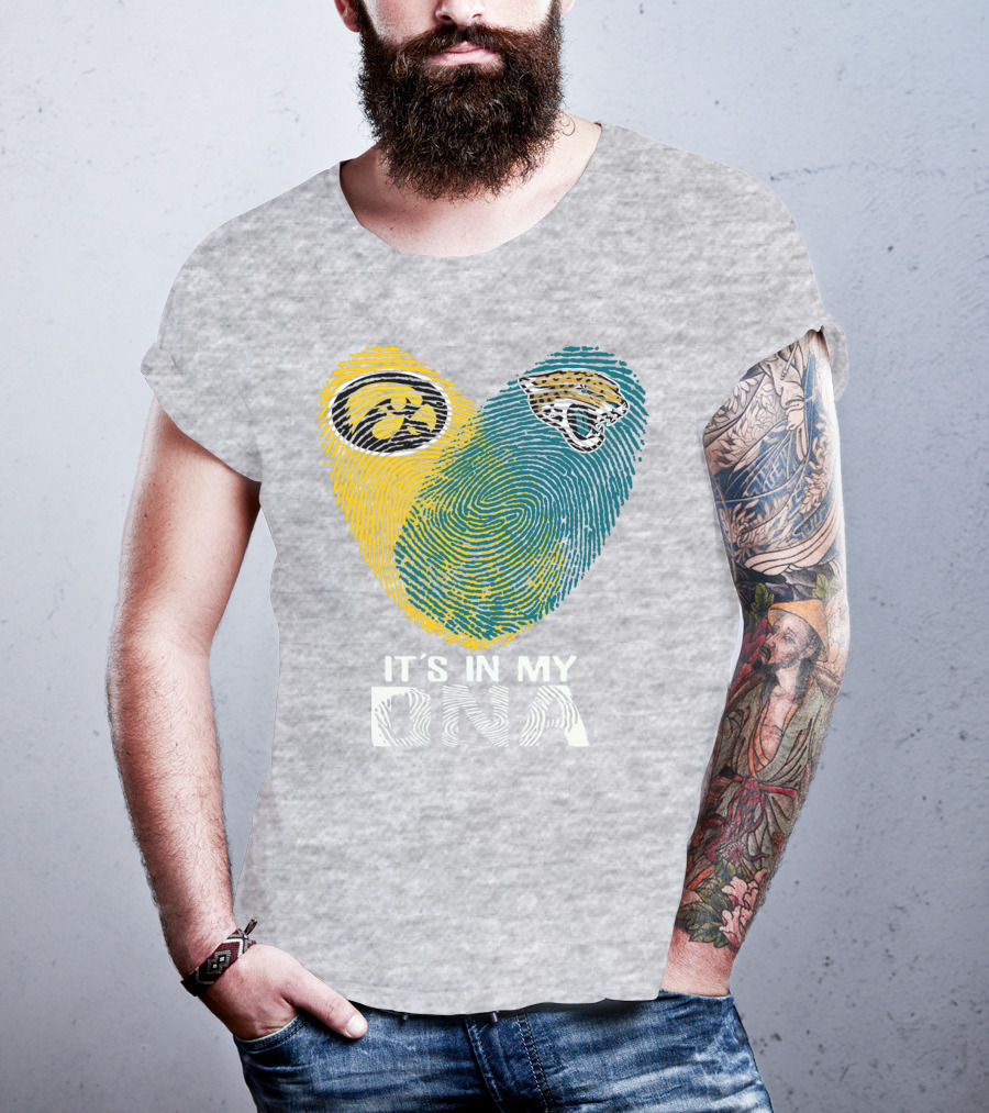 Jacksonville Jaguars Iowa Hawkeyes It's In My Dna T-Shirt